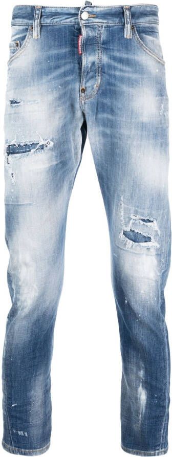 Dsquared2 Jeans met toelopende pijpen Blauw