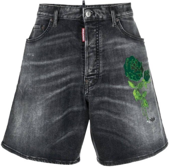 Dsquared2 Denim shorts Zwart