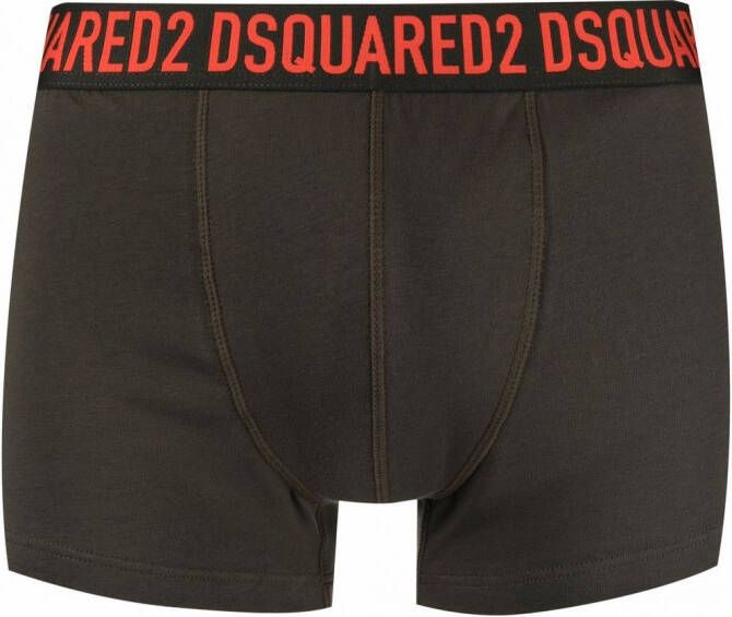 Dsquared2 Set van twee boxershorts met logoband Groen