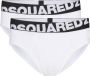 DSQUARED2 Set van twee slips met logoband Wit - Thumbnail 1