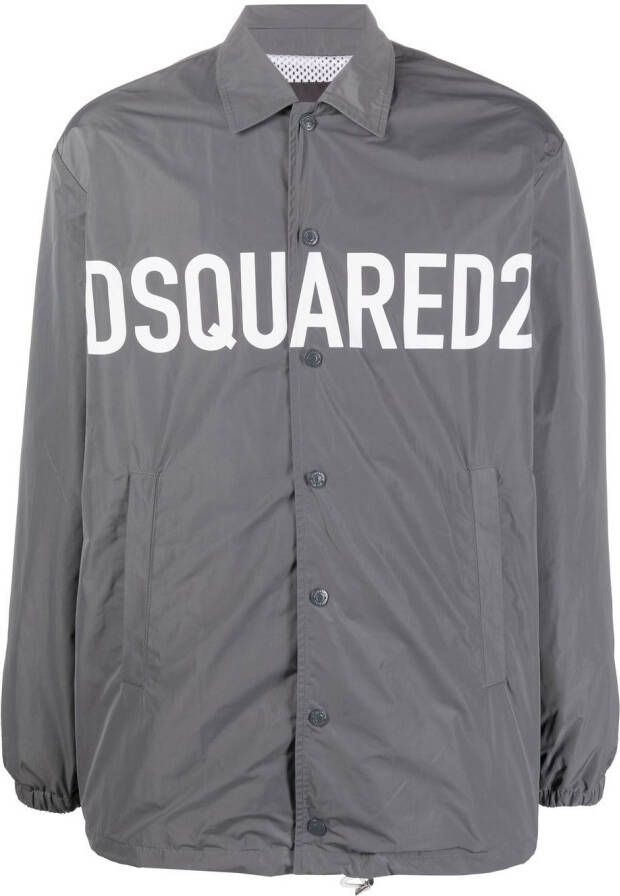 Dsquared2 Shirtjack met logoprint Grijs