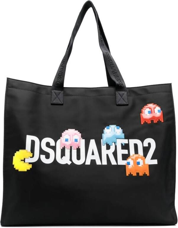 Dsquared2 Shopper met logoprint Zwart