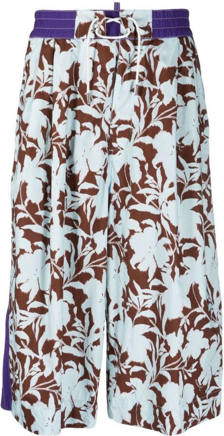 Dsquared2 Shorts met bloemenprint Blauw
