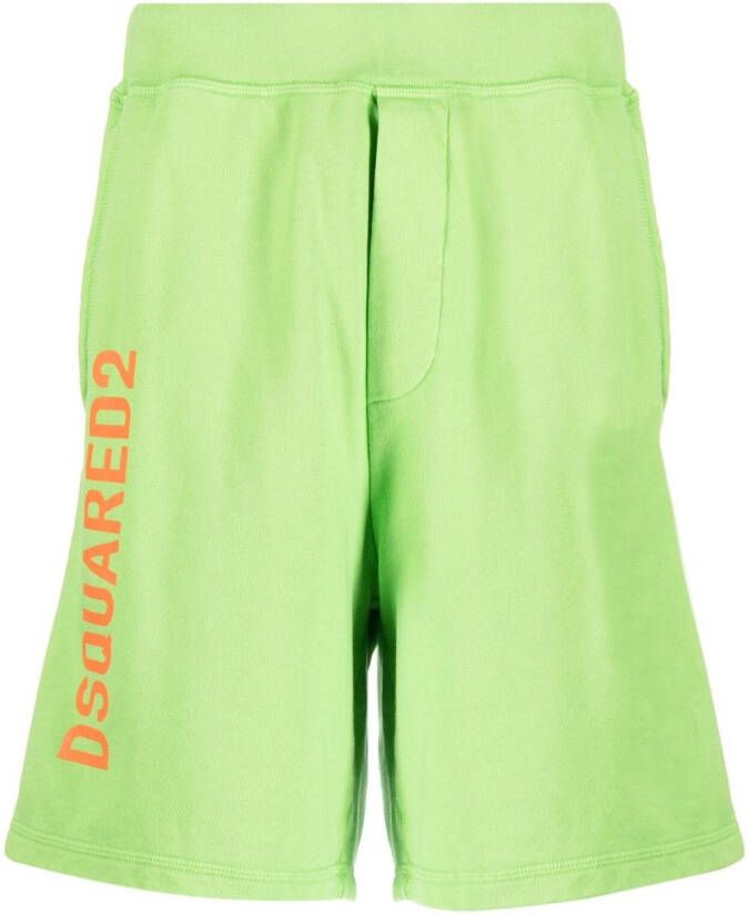 DSQUARED2 Shorts met logoprint Groen