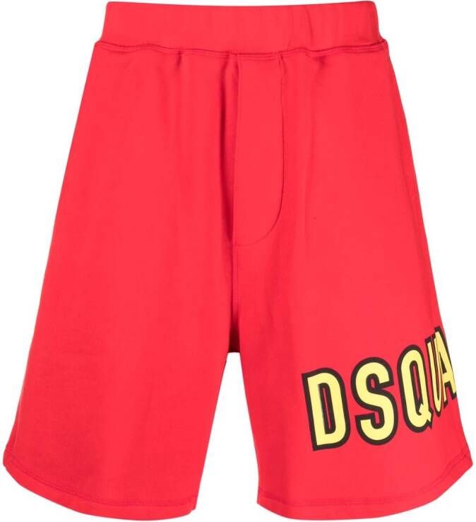 Dsquared2 Shorts met logoprint Rood