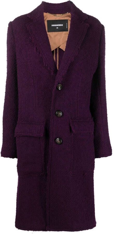 Dsquared2 single-breasted coat Paars