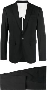 Dsquared2 single-breasted wool-blend suit Zwart