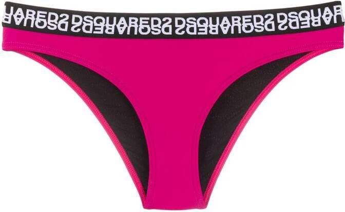 DSQUARED2 Slip met logo afwerking Paars