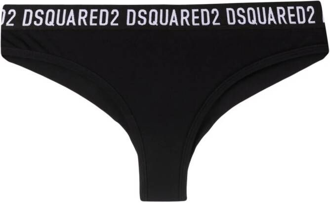 Dsquared2 Slip met logo tailleband Zwart