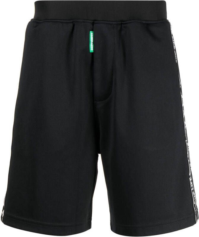 Dsquared2 Shorts met elastische taille Zwart