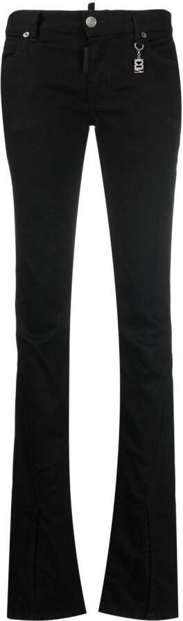 Dsquared2 split-cuff flared jeans Zwart