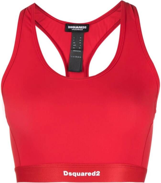 Dsquared2 Sport-bh met logoband Rood
