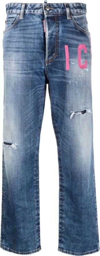 Dsquared2 Straight jeans Blauw