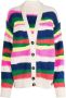 Dsquared2 striped brushed cardigan Beige - Thumbnail 1