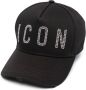 DSQUARED2 studded-logo cotton baseball cap Zwart - Thumbnail 1