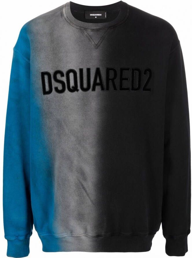 Dsquared2 Sweater met blokkenprint Blauw
