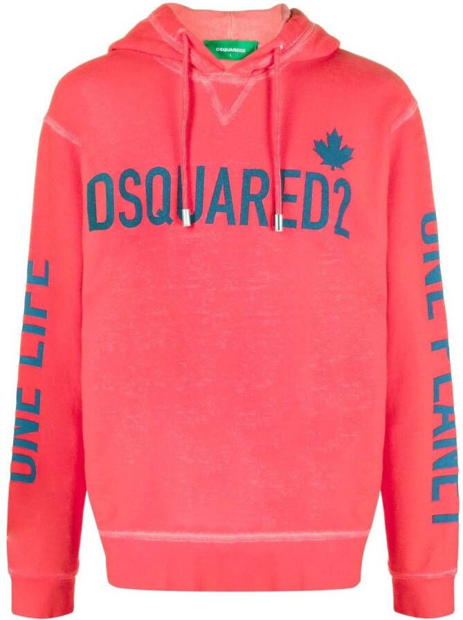 Dsquared2 Sweater met capuchon Rood