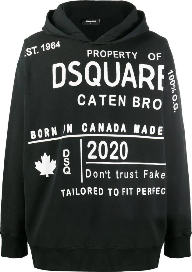 DSQUARED2 Sweater met capuchon Zwart