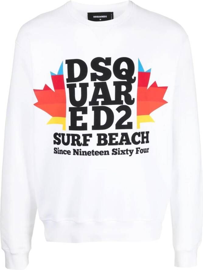 DSQUARED2 Sweater met grafische print Wit