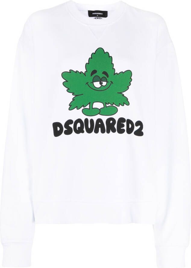Dsquared2 Sweater met grafische print Wit