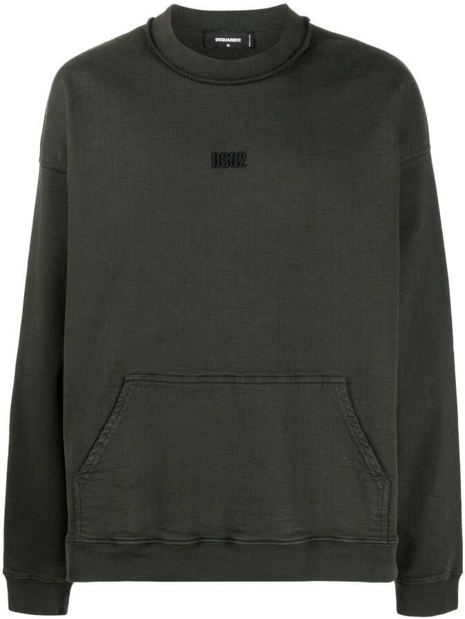 DSQUARED2 Sweater met logopatch Groen