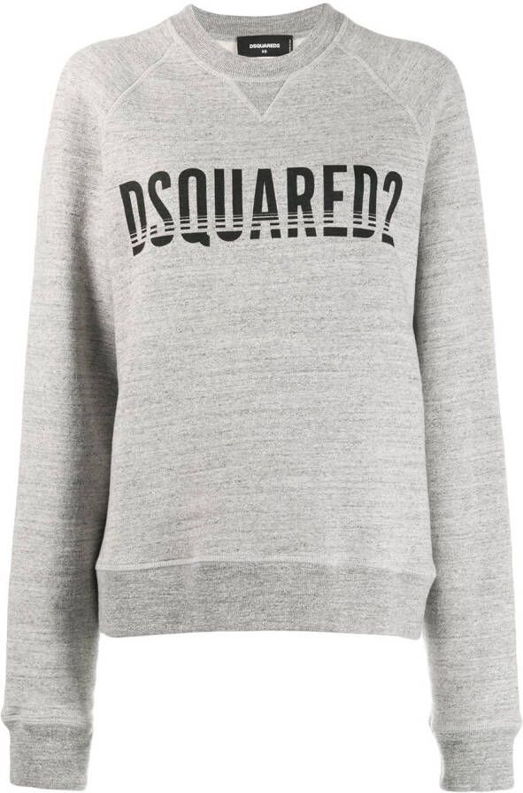 DSQUARED2 Sweater met logoprint Grijs