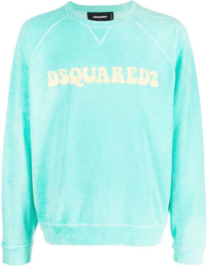 Dsquared2 Sweater met logoprint Groen