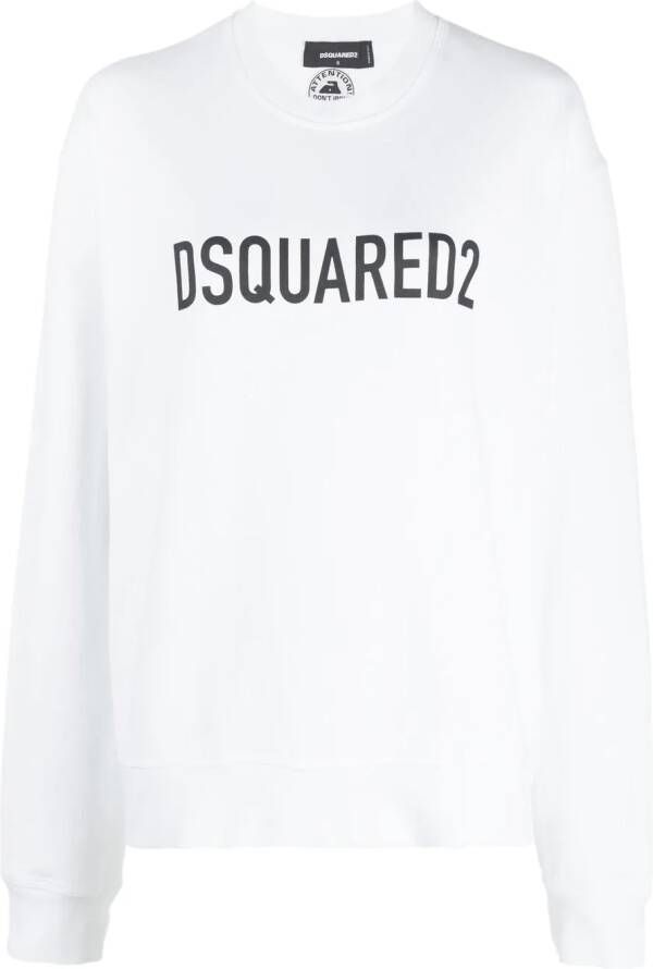 DSQUARED2 Sweater met logoprint Wit