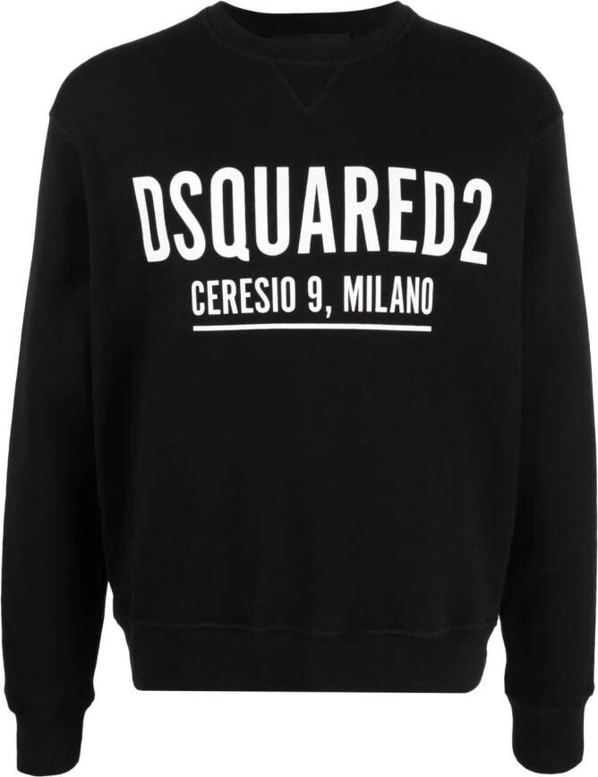 DSQUARED2 Sweater met logoprint Zwart