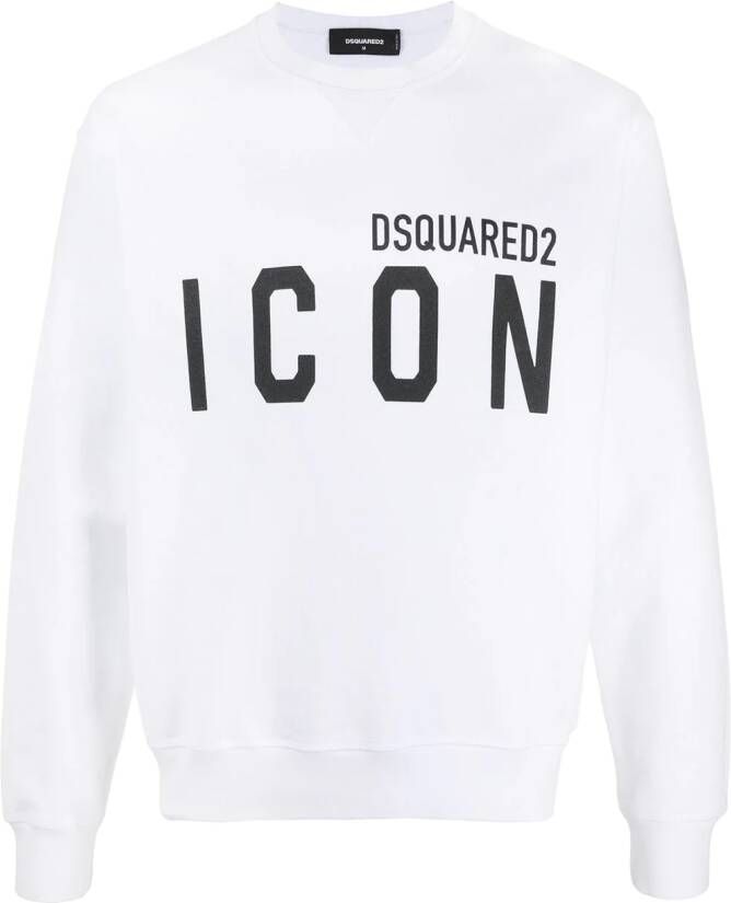 Dsquared2 Sweater met print heren katoen XXXL Wit