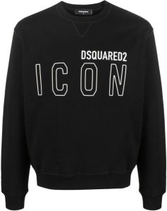 Dsquared2 Sweater met print Zwart
