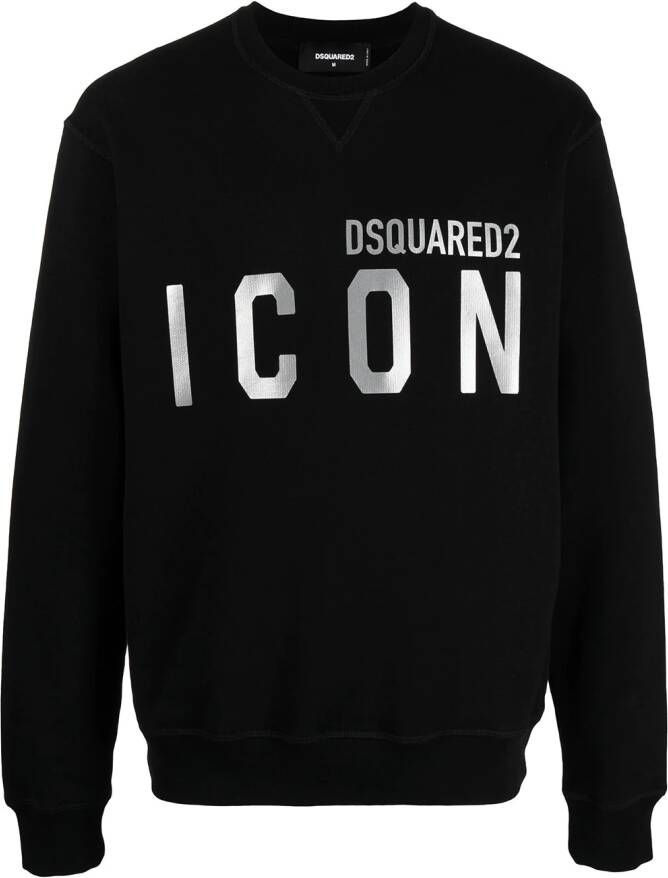 DSQUARED2 Sweater met print Zwart