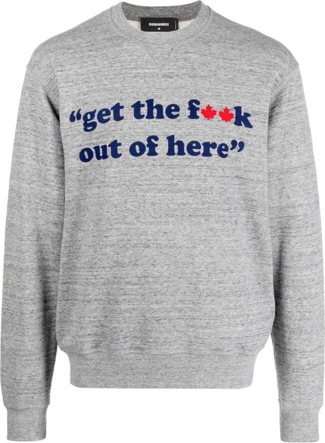 Dsquared2 Sweater met tekst Grijs