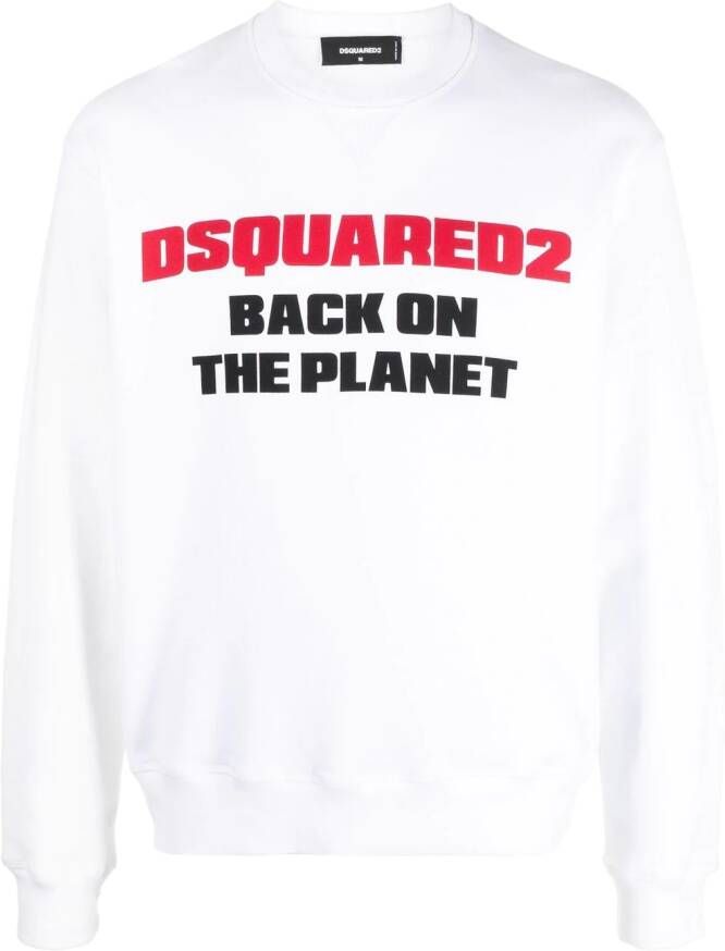 Dsquared2 Sweater met tekst Wit