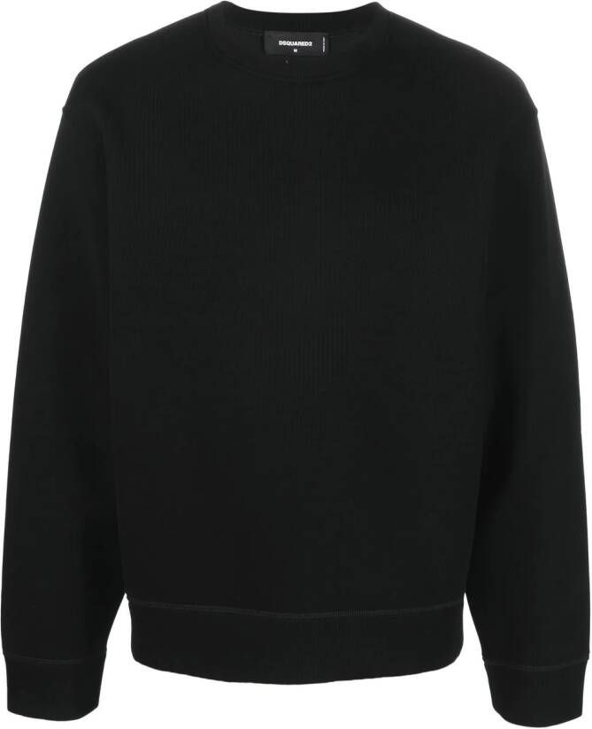 Dsquared2 Sweater met verlaagde schouders Zwart