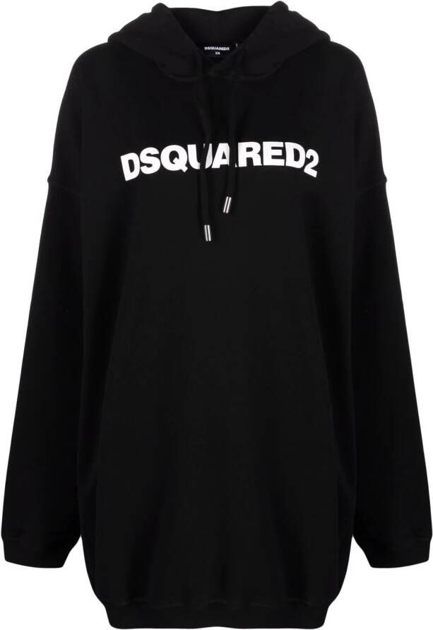 Dsquared2 Sweaterjurk met logoprint Zwart