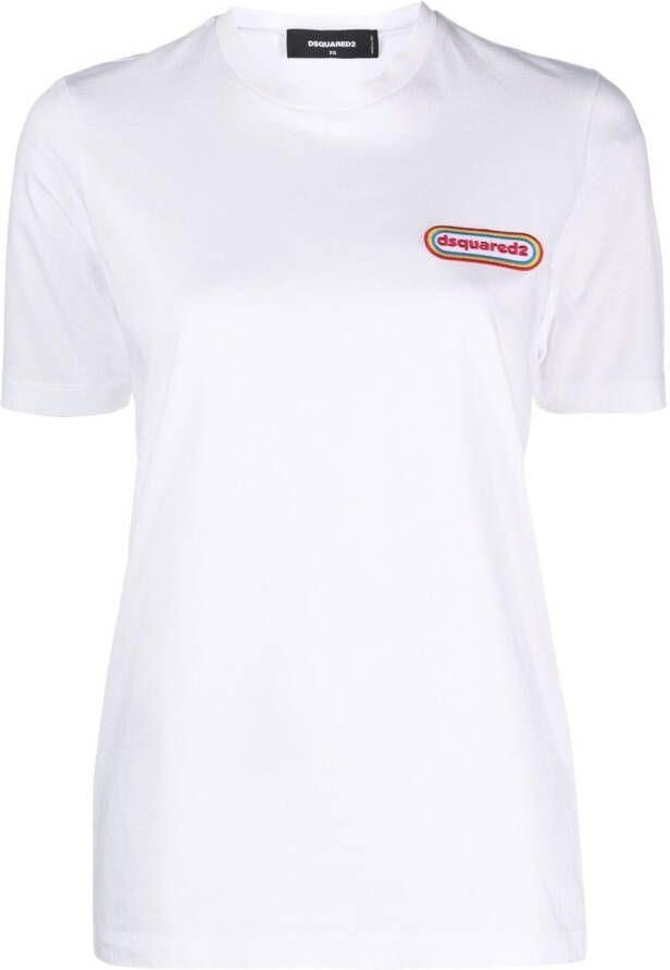 Dsquared2 T-shirt met geborduurd logo Wit
