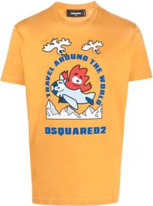 Dsquared2 T-shirt met grafische print Oranje