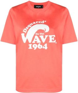 Dsquared2 T-shirt met grafische print Roze