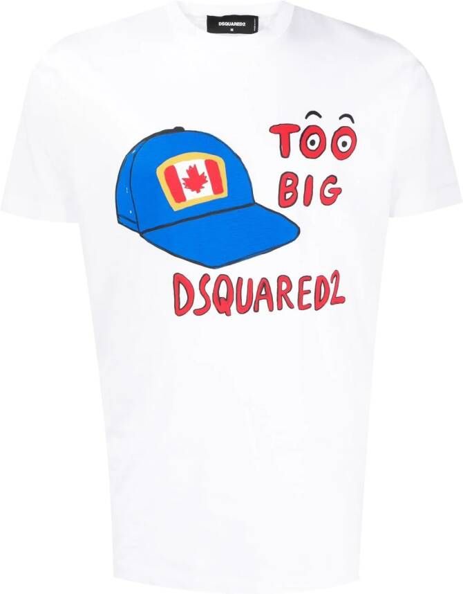 Dsquared2 T-shirt met grafische print Wit