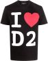 Dsquared2 T-shirt met grafische print Zwart - Thumbnail 1