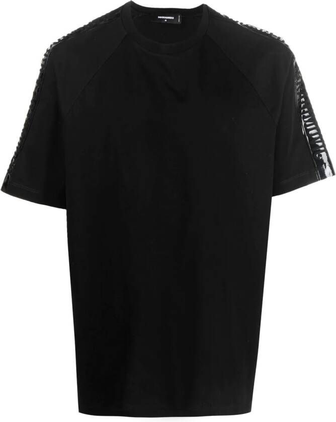 Dsquared2 T-shirt met logo afwerking Zwart
