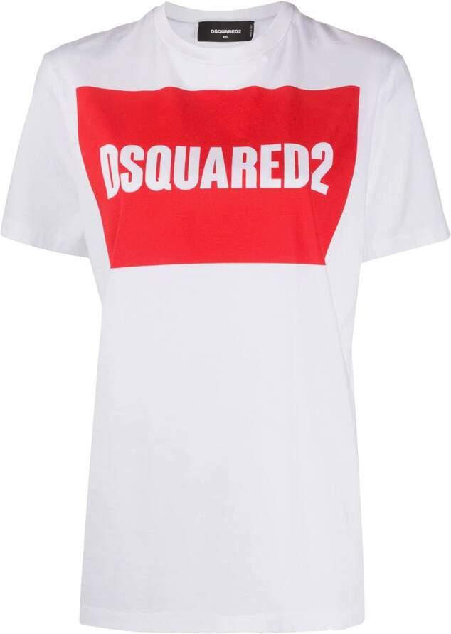 Dsquared2 T-shirt met logo Wit