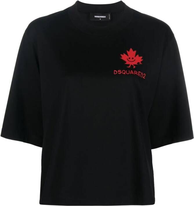 Dsquared2 T-shirt met logo Zwart