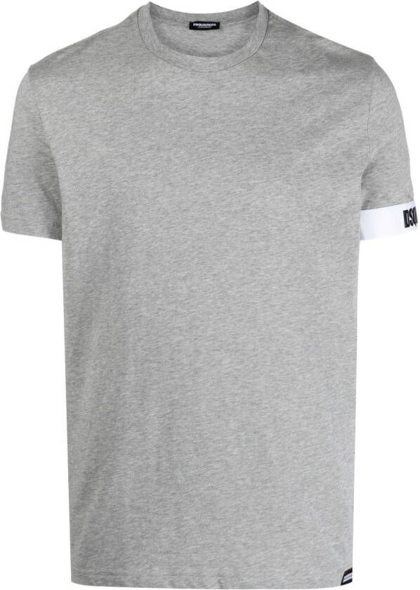 Dsquared2 T-shirt met logopatch Grijs