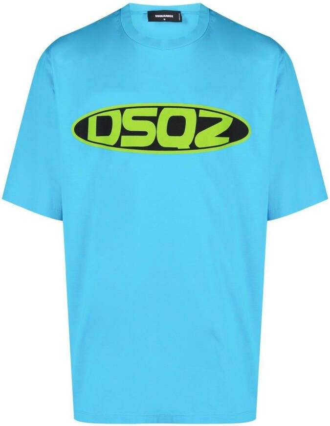 DSQUARED2 T-shirt met logoprint Blauw