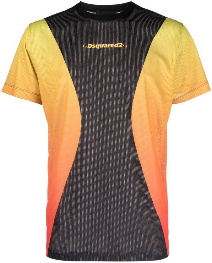 Dsquared2 T-shirt met logoprint Geel
