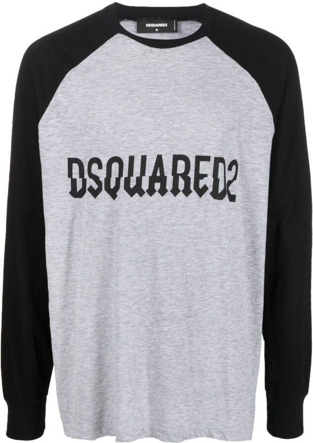 Dsquared2 T-shirt met logoprint Grijs