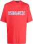 Dsquared2 T-shirt met logoprint Rood - Thumbnail 1