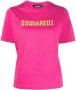 DSQUARED2 T-shirt met logoprint Roze - Thumbnail 1